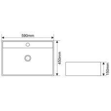 Раковина 59х45 см Melana 7295-805