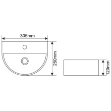 Раковина 30,5х25 см Melana 7781-805