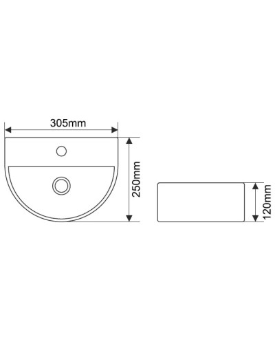 Раковина 30,5х25 см Melana 7781-805