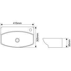 Раковина 41,5х30,5 см Melana 78014-805
