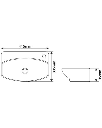 Раковина 41,5х30,5 см Melana 78014-805