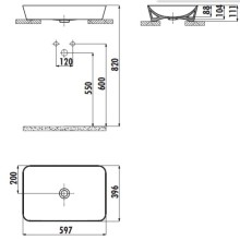 Раковина 59,7х39,6 см Creavit Ultra UL060-00SI00E-0000