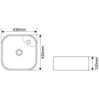 Раковина 43х43 см Melana 78112-805
