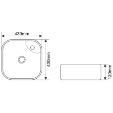 Раковина 43х43 см Melana 78112-805