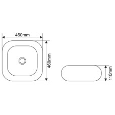 Раковина 46х46 см Melana 7907-805