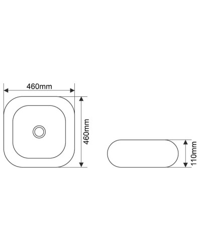 Раковина 46х46 см Melana 7907-805