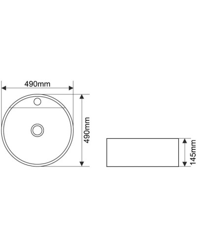 Раковина 49х49 см Melana T4039-806