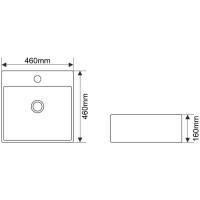Раковина 46х46 см Melana A064-803