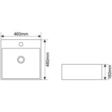Раковина 46х46 см Melana A064-803