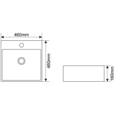 Раковина 46х46 см Melana A064-803