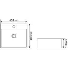 Раковина 45,5х40 см Melana A117-803