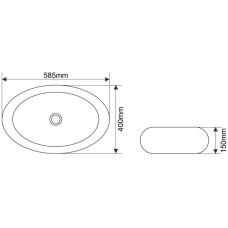 Раковина 58,5х40 см Melana A252-803