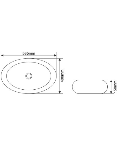 Раковина 58,5х40 см Melana A252-803