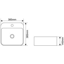 Раковина 38,5х38,5 см Melana A423B-803