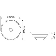 Раковина 38,5х38,5 см Melana 7020-B5-806