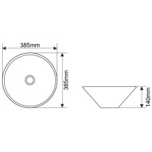 Раковина 38,5х38,5 см Melana 7020-B1+B18-806