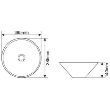 Раковина 38,5х38,5 см Melana 7020-B1+B18-806