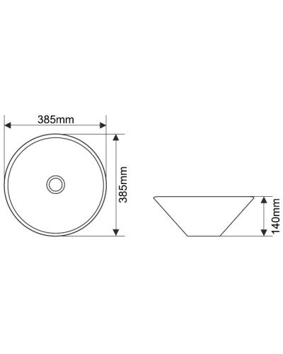Раковина 38,5х38,5 см Melana 7020-B1+B18-806