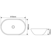 Раковина 61,5х36 см Melana 7811ASS-805