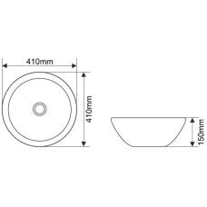 Раковина 41х41 см Melana J2049-805