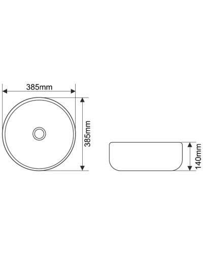 Раковина 38,5х38,5 см Melana T4003-B1+B6-806