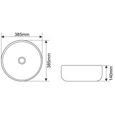 Раковина 38,5х38,5 см Melana T4003-G7-806