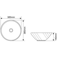 Раковина 38,5х38,5 см Melana T4029-B15-806