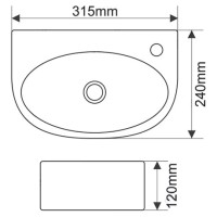 Раковина 31,5х24 см Melana E601-805