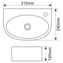 Раковина 31,5х24 см Melana E601-805