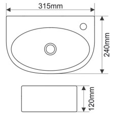 Раковина 31,5х24 см Melana E601-805