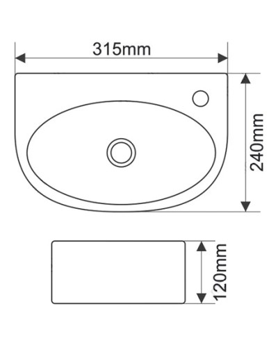 Раковина 31,5х24 см Melana E601-805