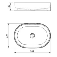 Раковина-чаша Ravak Ceramic O Slim 55 XJX01155001 Белая