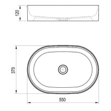 Раковина-чаша Ravak Ceramic O Slim 55 XJX01155001 Белая