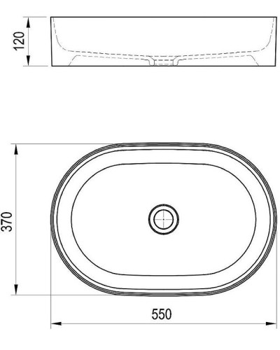 Раковина-чаша Ravak Ceramic O Slim 55 XJX01155001 Белая