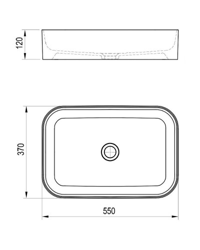 Раковина-чаша Ravak Ceramic R Slim 55 XJX01155002 Белая