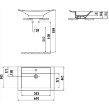 Раковина 69х44,5 см Creavit Minimal MN070-00CB00E-0000