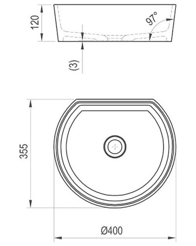 Раковина-чаша Ravak Moon 1С 40 XJN01300001 Белая