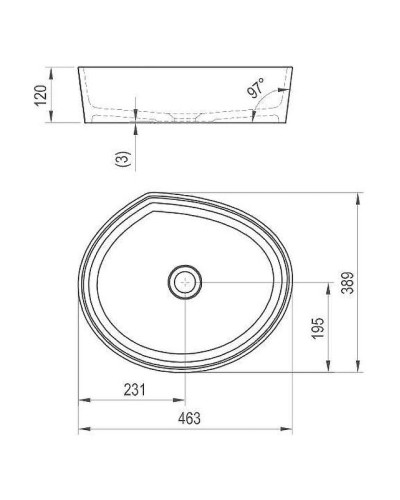 Раковина-чаша Ravak Moon 3 46 XJN01300004 Белая