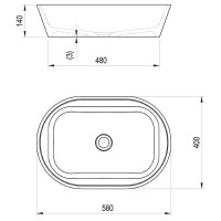 Раковина-чаша Ravak Solo 58 XJX01358000 Белая