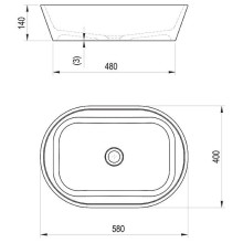 Раковина-чаша Ravak Solo 58 XJX01358000 Белая