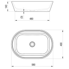 Раковина-чаша Ravak Solo 58 XJX01358000 Белая