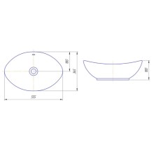 Раковина 55,5х36,5 см Kirovit Гамма 560