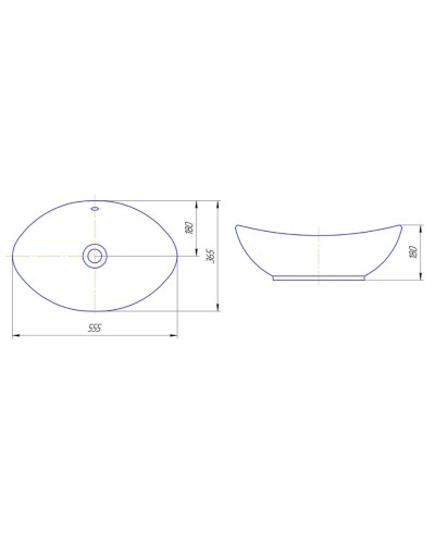 Раковина 55,5х36,5 см Kirovit Гамма 560