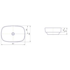 Раковина 56,3х38 см Kirovit Купер 560