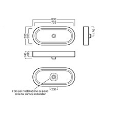 Раковина-чаша Hatria Area 80 Y0UF01 Белая
