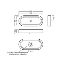 Раковина-чаша Hatria Area 80 Y0UF01 Белая