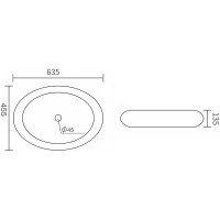 Раковина-чаша Orange 64 B08-640w Белая