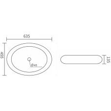Раковина-чаша Orange 64 B08-640w Белая