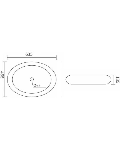 Раковина-чаша Orange 64 B08-640w Белая
