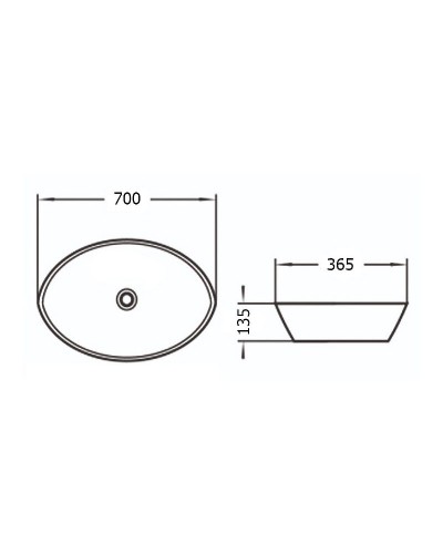 Раковина-чаша SantiLine 70 SL-1078 Белая